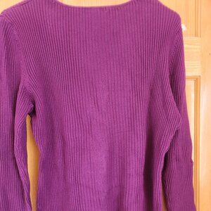Purple ribbed sweater